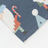 Weihnachtsgnomes Trees Blue Green Red Fleecedecke (Ecke)