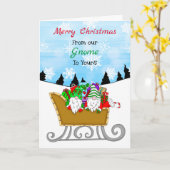 Weihnachtsgnomes | Von unserem Genom zu Ihrer Kart Karte (Gelbe Blume)