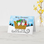 Weihnachtsgnomes | Von unserem Gnome zu Ihrem Karte (Gelbe Blume)