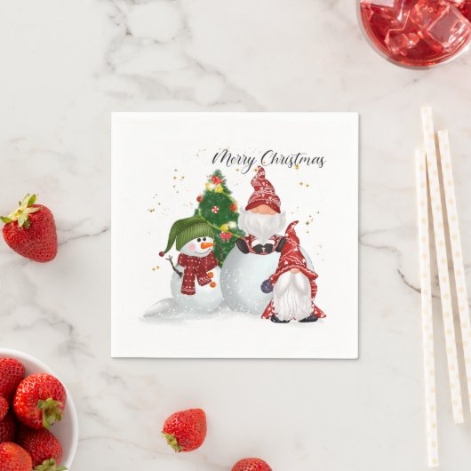 Weihnachtsgnomes Weihnachten Napkins Serviette (Beispiel)