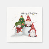 Weihnachtsgnomes Weihnachten Napkins Serviette (Vorderseite)