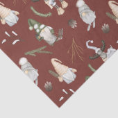 Weihnachtsgnomes Woodland Tissue Paper Seidenpapier (Detail)