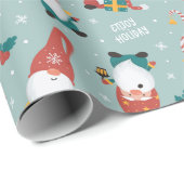 Weihnachtsgnomes Wrapping Paper Geschenkpapier (Rolleneckpunkt)