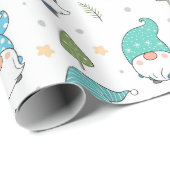 Weihnachtsgnomes Wrapping Paper Geschenkpapier (Rolleneckpunkt)