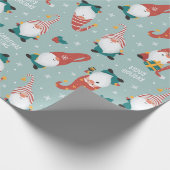 Weihnachtsgnomes Wrapping Paper Geschenkpapier (Ecke)