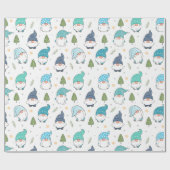 Weihnachtsgnomes Wrapping Paper Geschenkpapier (Flach)