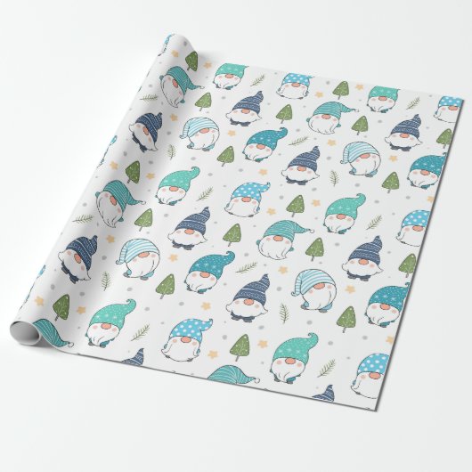 Weihnachtsgnomes Wrapping Paper Geschenkpapier (Ungerollt)