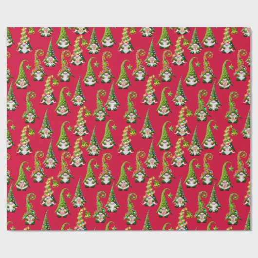 Weihnachtsgnomes Wrapping Paper Geschenkpapier (Flach)