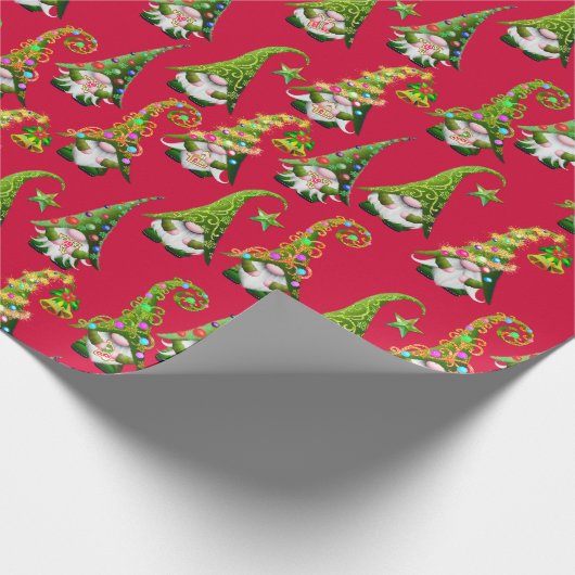 Weihnachtsgnomes Wrapping Paper Geschenkpapier (Ecke)