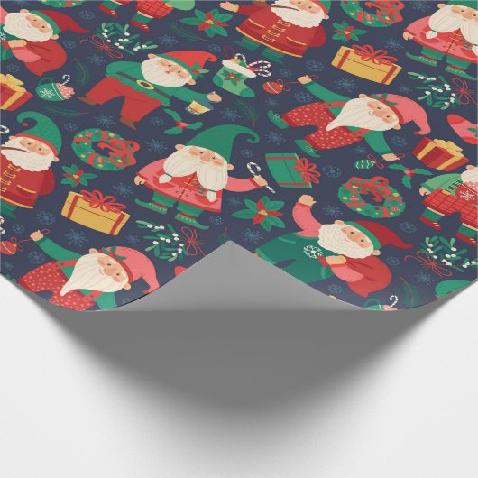 Weihnachtsgnomes Wrapping Paper Geschenkpapier (Ecke)