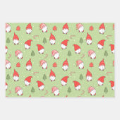 Weihnachtsgnomes Wrapping Paper Set von 3 Geschenkpapier Set (Vorderseite 2)