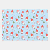 Weihnachtsgnomes Wrapping Paper Set von 3 Geschenkpapier Set (Vorderseite)