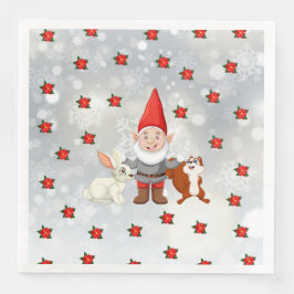 Weihnachtsgnomserviette Serviette