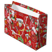 Weihnachtsgoaten Candy and Jingle Bells GetYerGoat Große Geschenktüte (Vorderseite Schrägansicht)