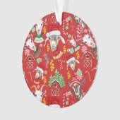 Weihnachtsgoaten Candy and Jingle Bells GetYerGoat Ornament (Vorderseite)