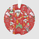 Weihnachtsgoaten Candy and Jingle Bells GetYerGoat Ornament (Vorderseite)