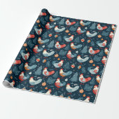Weihnachtsgockel Geschenkpapier (Ungerollt)