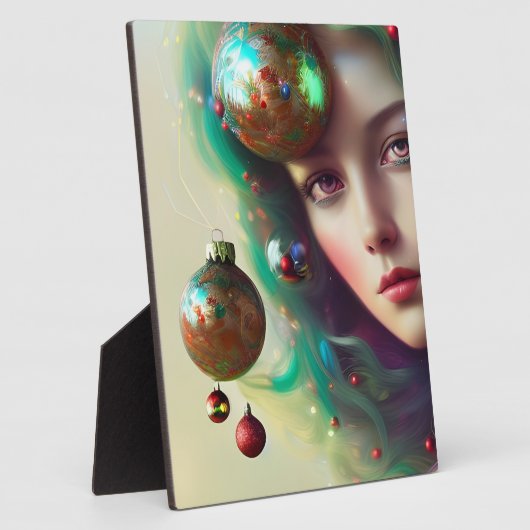 Weihnachtsgoddess Tabletop Plaque mit Easel Fotoplatte (Seite)