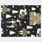 Weihnachtsgold 60x80 Fleece Blanket (Vorderseite (Horizontal))