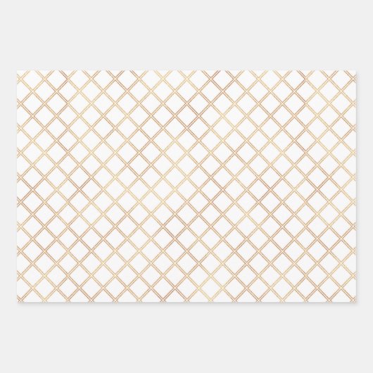 Weihnachtsgold abstraktes Muster Geschenkpapier Set (Vorderseite 3)