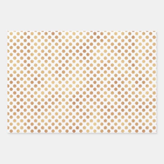 Weihnachtsgold abstraktes Muster Geschenkpapier Set (Vorderseite)
