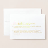 Weihnachtsgold Folienkarte (Vorderseite mit Umschlag)