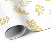 Weihnachtsgold-Muster minimal Geschenkpapier (Rolleneckpunkt)