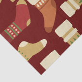 Weihnachtsgold, Rot, Grüne Socken Seidenpapier (Detail)