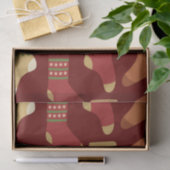 Weihnachtsgold, Rot, Grüne Socken Seidenpapier (Geschenk)