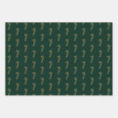 Weihnachtsgold Schwarz-Rot-Bonbons Muster Geschenkpapier Set (Vorderseite 3)