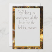 Weihnachtsgold Sparkle Moderne Skripte Einladung (Rückseite)