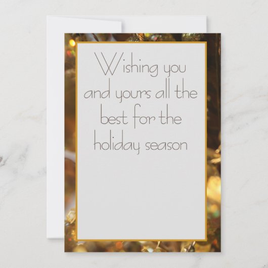 Weihnachtsgold Sparkle Moderne Skripte Einladung (Rückseite)