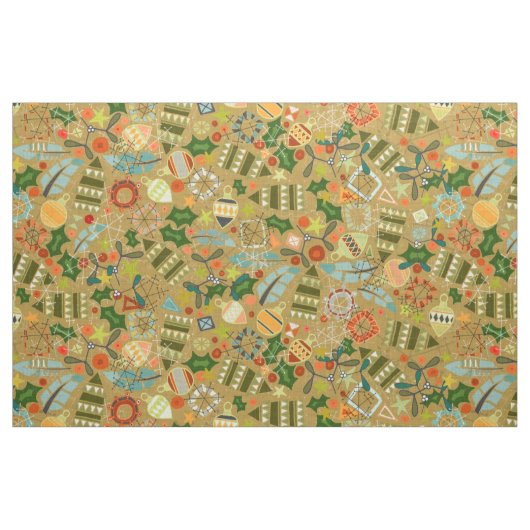 Weihnachtsgold Stoff (Fat Quarter (45,7 x 55,9 cm))