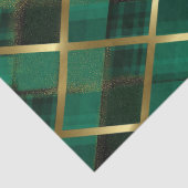 Weihnachtsgold und grünes Kariertes Muster Seidenpapier (Detail)