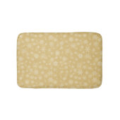 Weihnachtsgold, weiße Schneeflocken Badematte (Vorderseite)