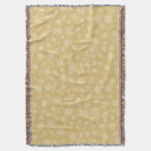 Weihnachtsgold, weiße Schneeflocken Decke (Vorderseite Vertikal)