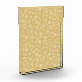 Weihnachtsgold, weiße Schneeflocken Fotoblock (Links)