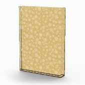 Weihnachtsgold, weiße Schneeflocken Fotoblock (Rechts)