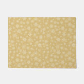 Weihnachtsgold, weiße Schneeflocken Fußmatte (Vorderseite)