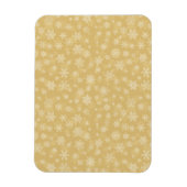 Weihnachtsgold, weiße Schneeflocken Magnet (Vertikal)