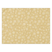 Weihnachtsgold, weiße Schneeflocken Tischdecke (Vorderseite (Horizontal))