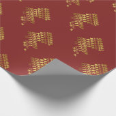 Weihnachtsgolddruck-Geschenk-Verpackung Louisianas Geschenkpapier (Ecke)