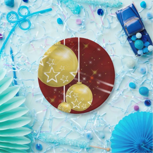 Weihnachtsgolden Pappteller (Party)