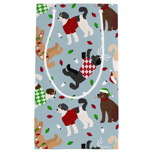 Weihnachtsgoldendoodle Labradoodle Kleine Geschenk Kleine Geschenktüte (Vorderseite)