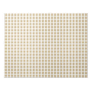 Weihnachtsgoldgingham-Karo-Muster Notizblock