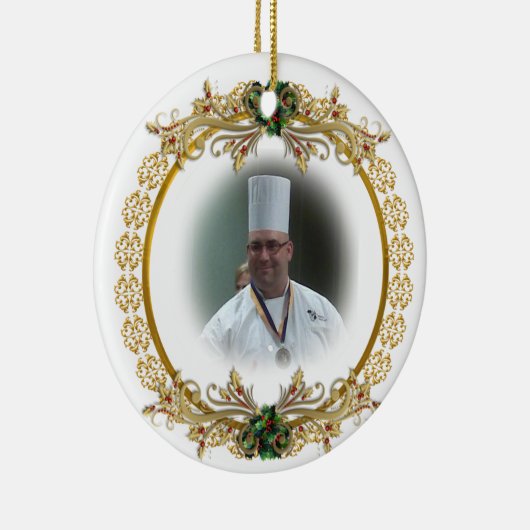 Weihnachtsgoldkränze, Foto, Keramikornament (Rechts)