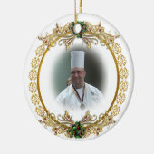 Weihnachtsgoldkränze, Foto, Keramikornament (Links)