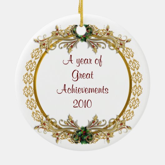 Weihnachtsgoldkränze, Foto, Keramikornament (Hinten)