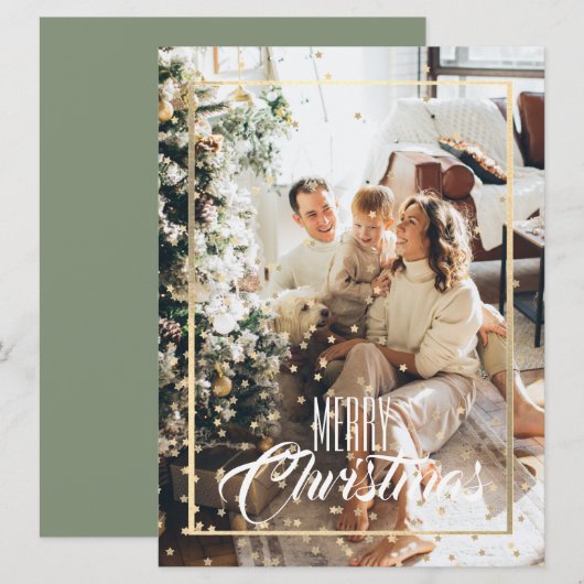 Weihnachtsgoldstern Konfetti Foto (Vorne/Hinten)