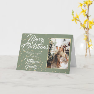 Weihnachtsgoldstern Konfetti Foto Karte